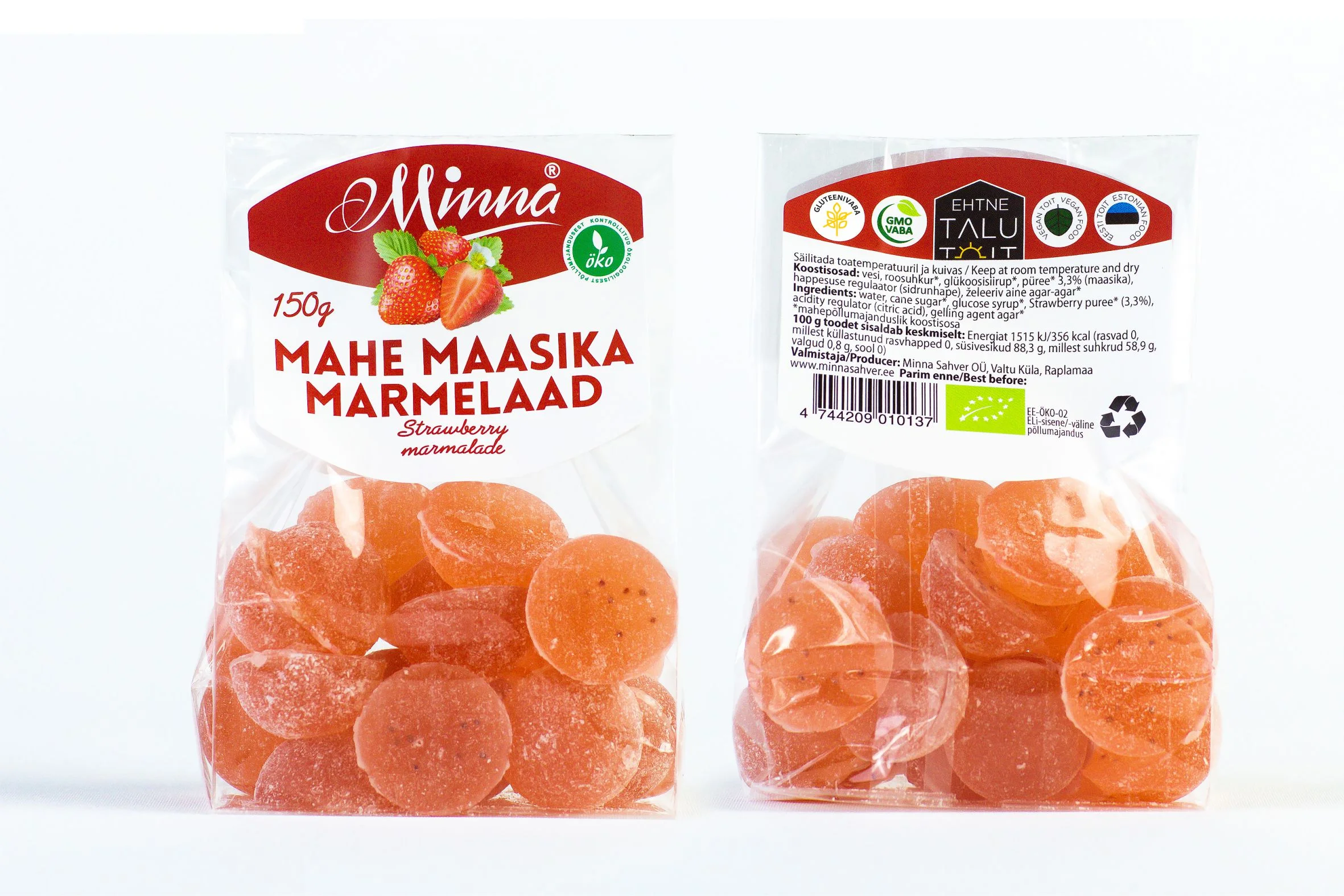 Mahe maasika marmelaad 150 gr Minna